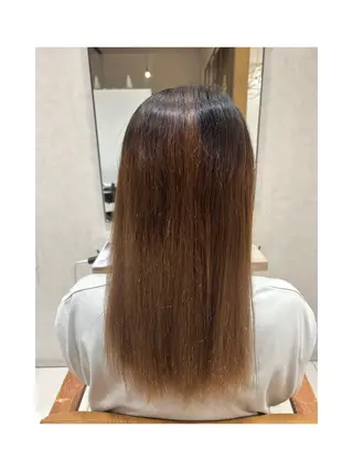 セミロング パーマ 透明感＆艶カラー✨️ Honokaのヘアスタイル