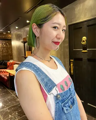 ミディアム カラー haco＋所属・圧倒的デザイン力 店長🎨RENAのヘアスタイル