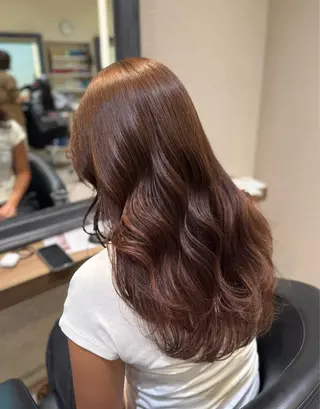 ロング カラー さら艶レイヤーカット 🩶Suzuneのヘアスタイル