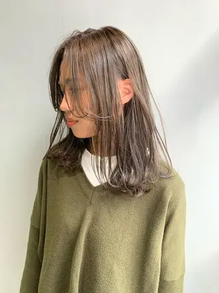 セミロング カラー 怪我のため6月末 復帰予定田中瑞希🍃のヘアスタイル