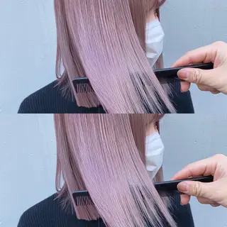 ミディアム カラー 💜ハイトーン💛 マジカルかいちゃんのヘアスタイル