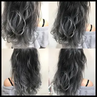 セミロング カラー 似合わせ/ブリーチ カラー.岡田友仁のヘアスタイル