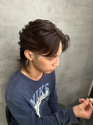 ミディアム パーマ ヘアアレンジ メンズ メンズヘア静岡 ✂︎Ryuheiのヘアスタイル