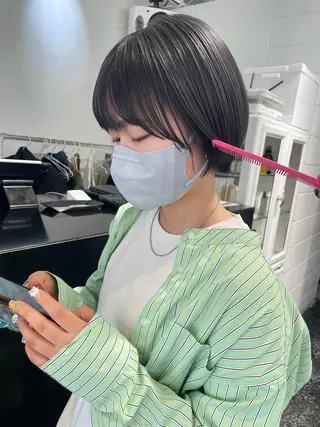 ショート カラー パーマ ヘアアレンジ メンズ キッズ ネイル マツエク・マツパ アイブロウ 艶ハイトーン/ヘア アレンジAYAKAのヘアスタイル