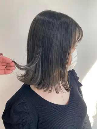 ミディアム ハッシュカット /レイヤー/大阪中津のヘアスタイル