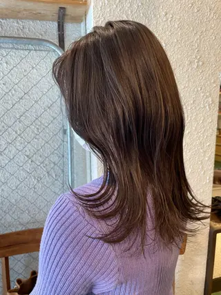 セミロング カラー hazuki 🌝のヘアスタイル