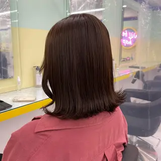 セミロング カラー ヘアアレンジ mai🍑暖色カラー /レイヤー💖のヘアスタイル
