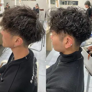 パーマ メンズ ダウンパーマ特化💎 ボブ・レイヤーりなのヘアスタイル