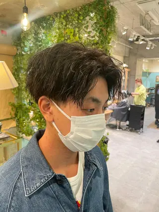 メンズ 縮毛矯正 髪質改善 韓国風レイヤー 吉田のヘアスタイル
