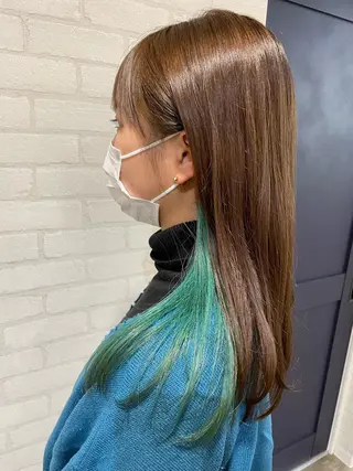 セミロング カラー 透明感カラー💎 AYAのヘアスタイル