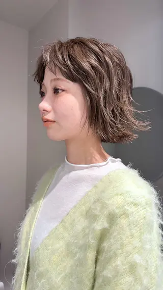 ショート 🌀渋谷ボブパーマ 🌀河野瑠太のヘアスタイル