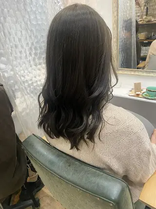 セミロング カラー ヘアアレンジ あおい 🍒暖色カラーのヘアスタイル