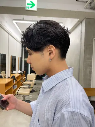 パーマ メンズ メンズカット パーマ[佐橋]のヘアスタイル