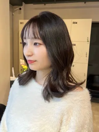 ミディアム カラー うる艶カラー/恵比寿 ベージュ/丸山陽平のヘアスタイル