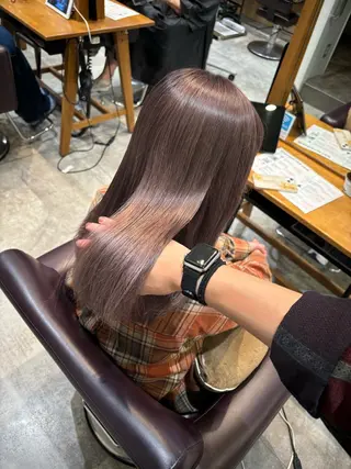 ロング カラー 似合わせカット 透明感カラー/中野のヘアスタイル