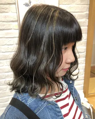 ミディアム カラー パーマ ヘアアレンジ 遠藤 拓馬のヘアスタイル