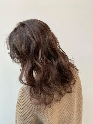 セミロング カラー Unami MIHA☘️*゜のヘアスタイル