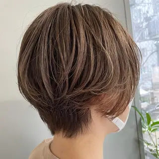 ショート カラー 心斎橋韓国ボブ 好原良真のヘアスタイル