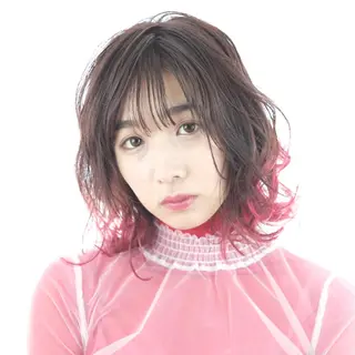 ミディアム カラー 斉藤 三千夫のヘアスタイル