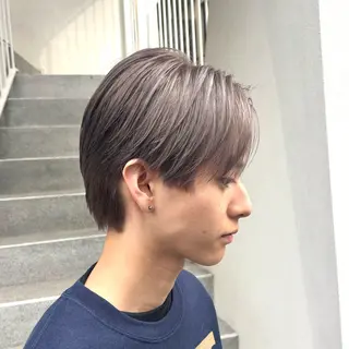 カラー メンズ ツヤ髪ハイトーン ×レイヤー🌝リオのヘアスタイル
