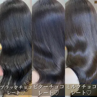 セミロング カラー プル艶職人/ にしものヘアスタイル