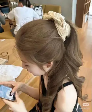 カラー 赤み消し🌿韓国風 ヘア🌿渋谷美容室のヘアスタイル