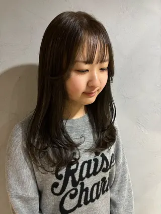 セミロング Maki /透明感カラーのヘアスタイル