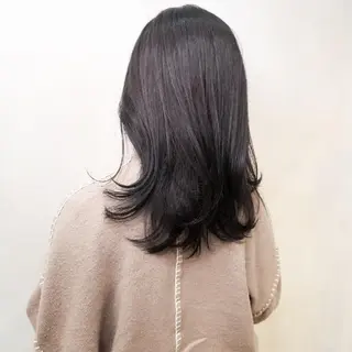 セミロング カラー 韓国レイヤー suzuのヘアスタイル