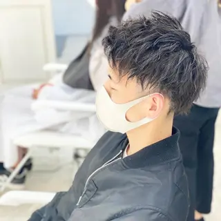パーマ メンズ ハイライト&曲がる 縮毛矯正特化 玉置のヘアスタイル
