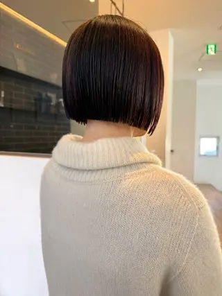 ミディアム 須藤 優真 切りっぱなしボブのヘアスタイル