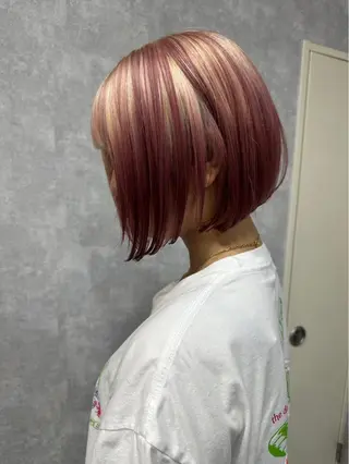 ショート カラー シールドヘアー/那覇 /縮毛矯正/ブリーチのヘアスタイル