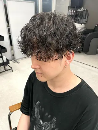 パーマ ヘアアレンジ メンズ 🌷FUKA🌷 まろやかハイトーンのヘアスタイル