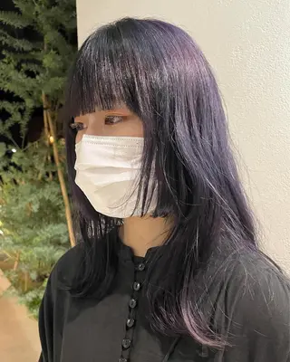 ロング カラー 湯川 未咲希のヘアスタイル
