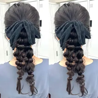ロング ヘアアレンジ ヘアメ🎀推しカラー 🥣横浜/しほ🧸のヘアスタイル