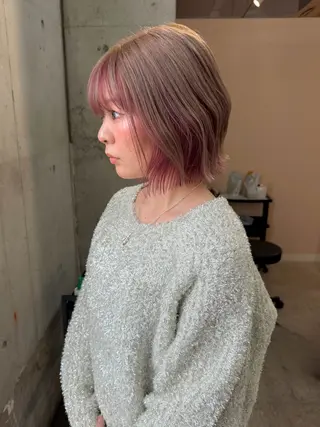 ミディアム カラー lani hair salon所属・SHOTO ハイトー ン/ブロンドカラーのヘアスタイル