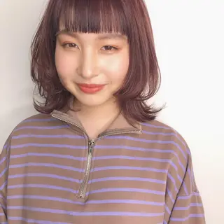 ミディアム カラー ヘアアレンジ マツエク・マツパ 透明感カラー🫧ヘア セット🫧松本菜月の眉毛・アイブロウイメージ