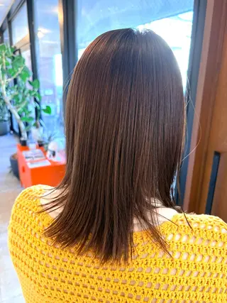 ミディアム 𝐩𝐞𝐚𝐤𝐲 ⋆⸜🧡⸝‍⋆菜々みのヘアスタイル