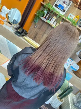 セミロング カラー 西村 美依奈のヘアスタイル