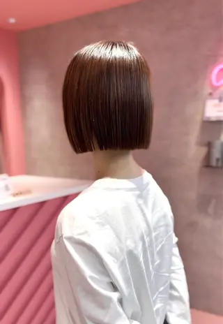 ミディアム ボブ/タッセルボブ /縮毛矯正/瑞月のヘアスタイル