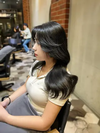 カラー ヘアアレンジ 似合わせ顔まわり カット💛森尾真由美のヘアスタイル