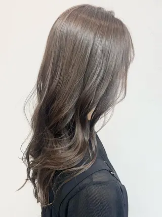 ロング カラー ブリーチなしWカラー ヘアセット菜希のヘアスタイル