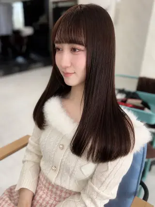 ロング カラー 髪質改善🩵縮毛矯正 代々木/木下のヘアスタイル