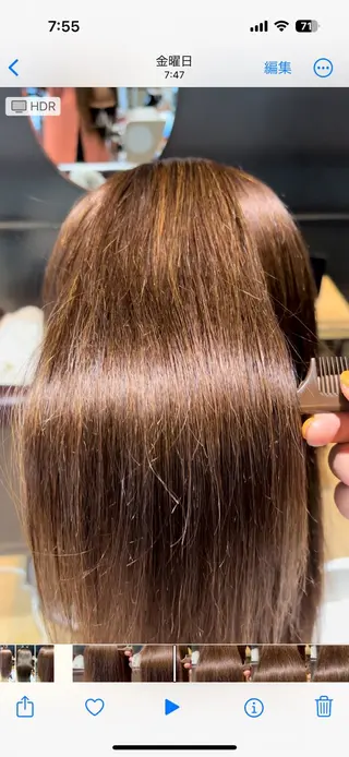 ロング カラー パーマ ヘアアレンジ メンズ キッズ よしなり あみのヘアスタイル