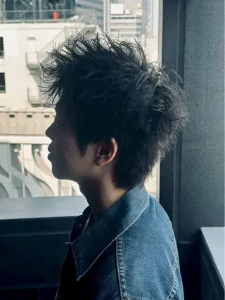ショート カラー パーマ ACE men's salon 名駅店所属・✨️メンズ特化波巻き ツイスパ✨️松本真生のヘアスタイル