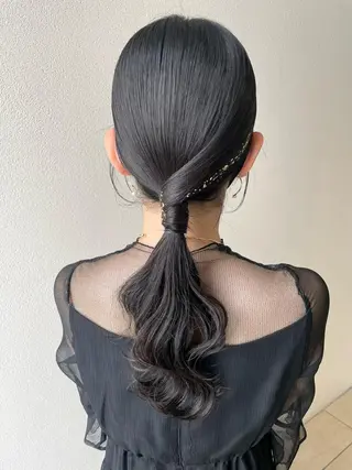 ロング ヘアアレンジ 沢田 瞳のヘアスタイル