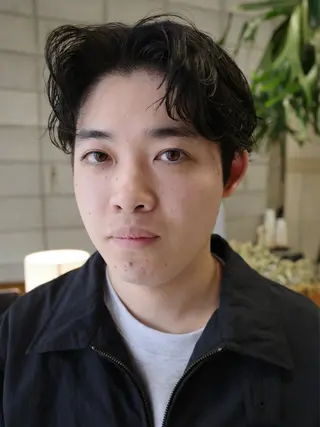 ショート パーマ メンズ パーマ/メンズ/ 鮫島竜海のヘアスタイル