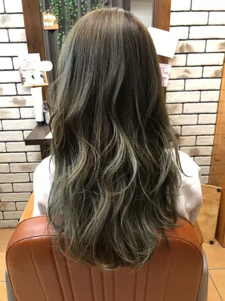 ロング カラー パーマ ヘアアレンジ 暖色ボブ 🍊rikakoのヘアスタイル