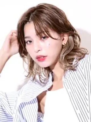 ミディアム 上野 泰誠のヘアスタイル