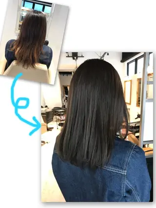 セミロング カラー 二児のパパで店長な 戸田健治のヘアスタイル