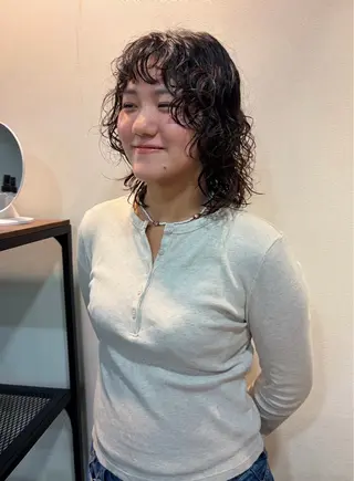 ミディアム ボブパーマ／アレンジ Onのヘアスタイル